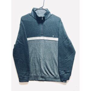 IZOD Advantage Mens Large Sweater Stretch Gray Fleece Pullover LARGE